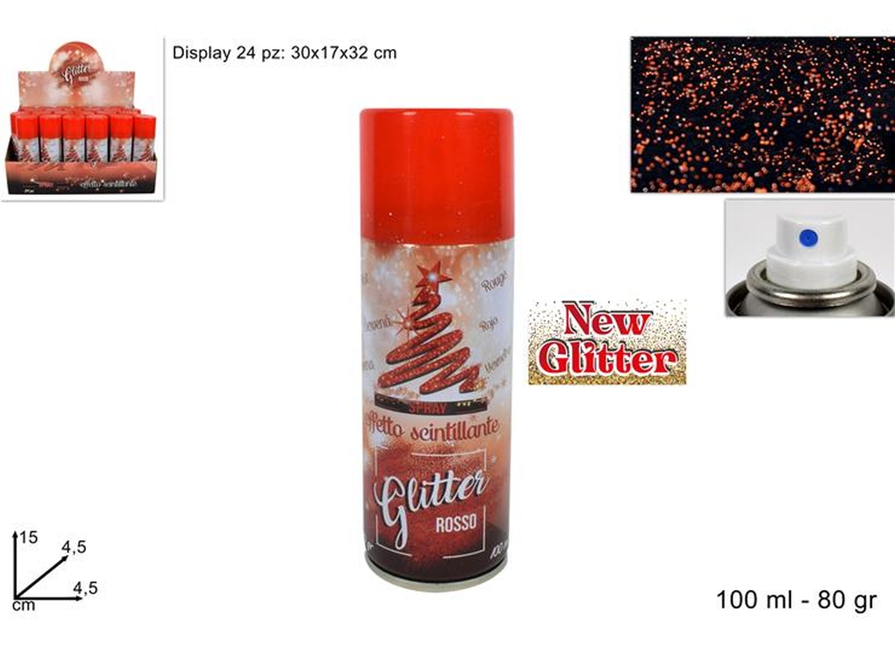 BOMBOLETTA GLITTER ROSSO 100ML XNA19021411
