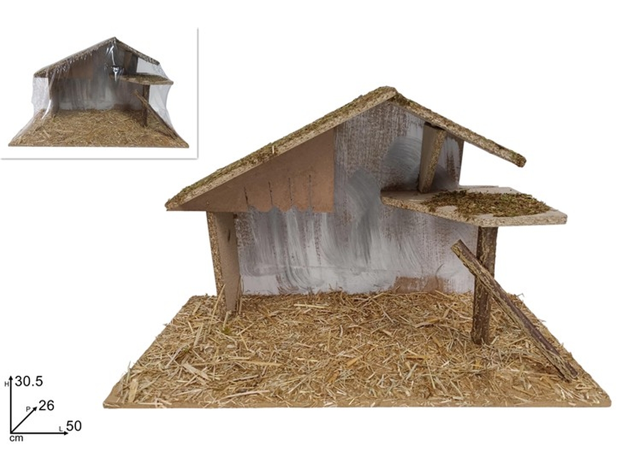 CAPANNA PAGLIA E MUSCHIO 50X30,5CM XNA24071171 CAPANNA PAGLIA E MUSCHIO 50X30,5CM XNA24071171