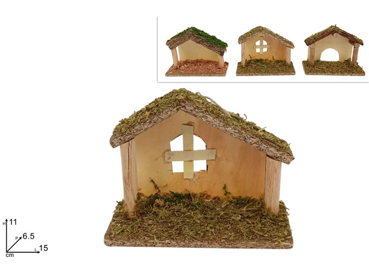 CAPANNA C/MUSCHIO 15X6,5XH.11CM 3ASS XNA24063221 CAPANNA C/MUSCHIO 15X6,5XH.11CM 3ASS XNA24063221