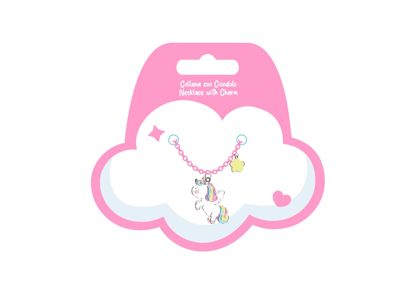 UNICORNO COLLANA ROSA CON CHARMS X14021 MC UNICORNO COLLANA ROSA CON CHARMS X14021 MC