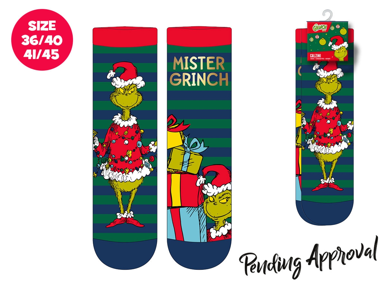 GRINCH CALZINO CARTOON TG 36/40 41/45 E13650 MC