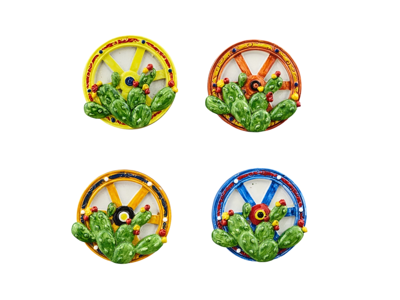 MAGNETE RUOTA CARRETTO SICILIA IN 4 ASSORTIMENTI 5