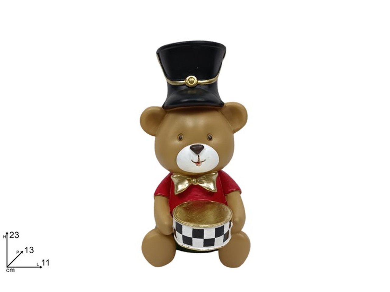 ORSO 23CM C/CAPPELLO E TAMBURO XNA24042591