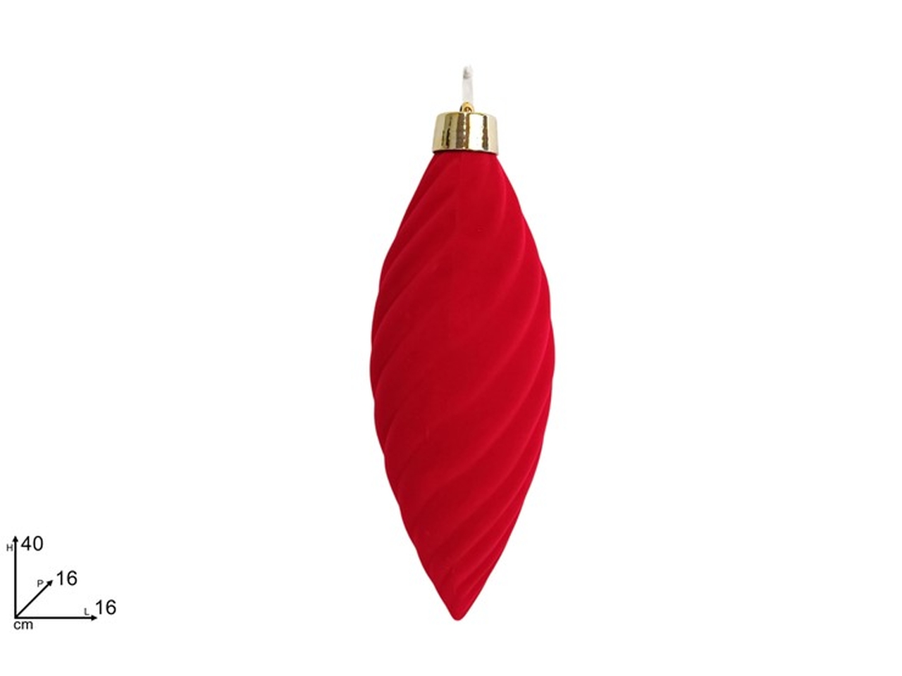 APPENDINO GOCCIA 40CM FLOCCATA ROSSAXNA25004011