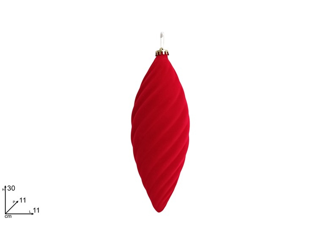 APPENDINO GOCCIA 30CM FLOCCATA ROSSAXNA25004001