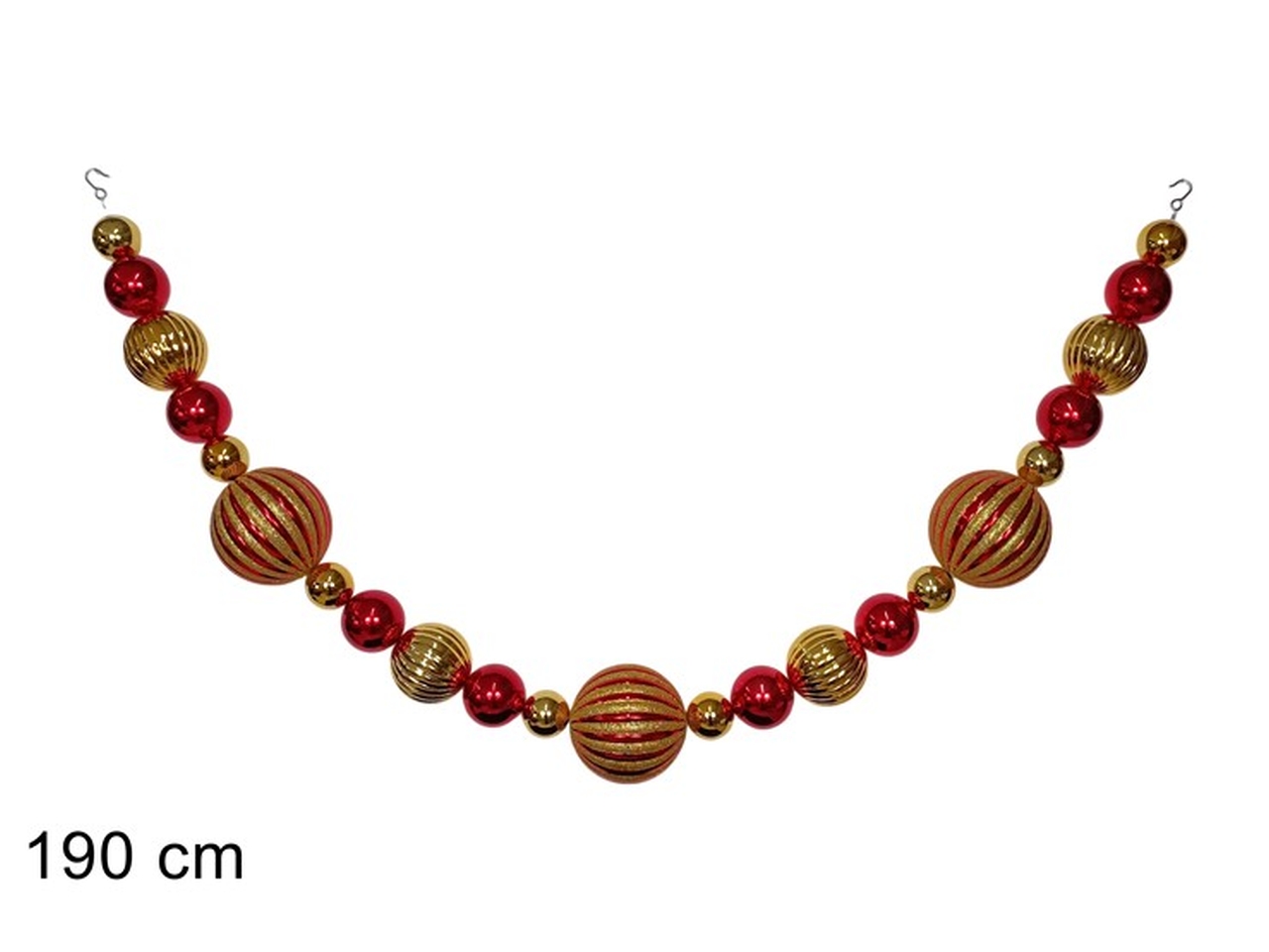 GHIRLANDA 23 PALLINE 190CM ROSSO/ORO XNA24048581