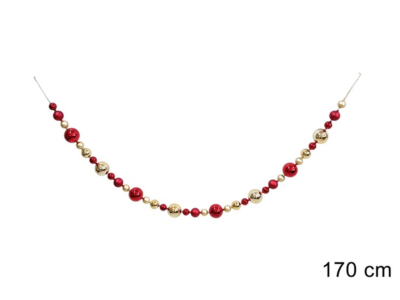 GHIRLANDA PALLINE 170CM ROSSO/ORO LUC. XNA24039761