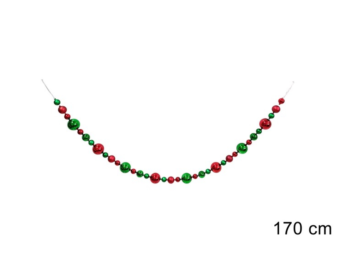 GHIRLANDA PALLINE 170CM ROSSO E VERDE XNA24039771