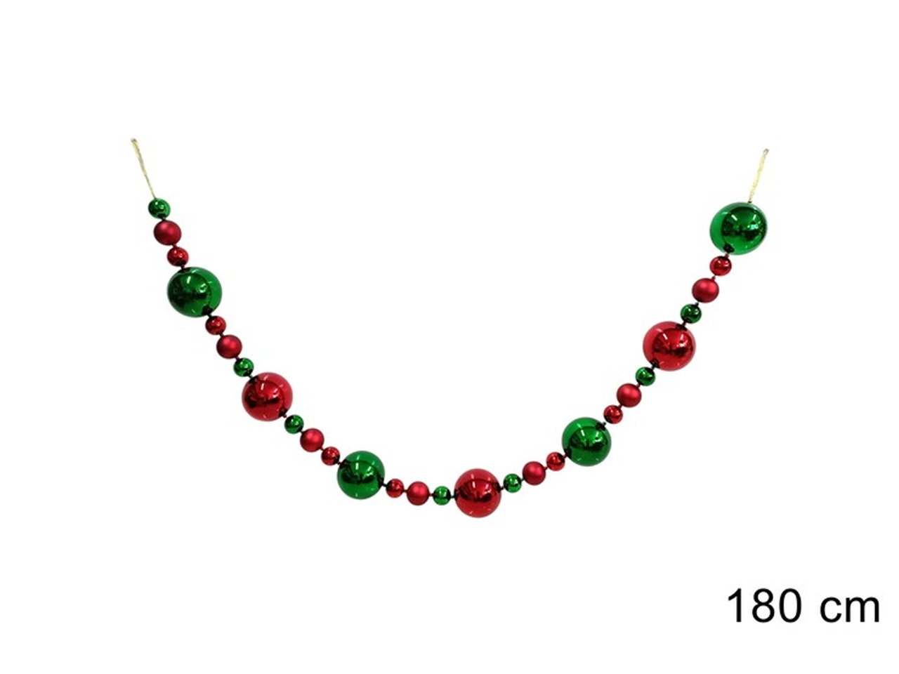 GHIRLANDA PALLINE 180CM ROSSO E VERDE XNA24039821