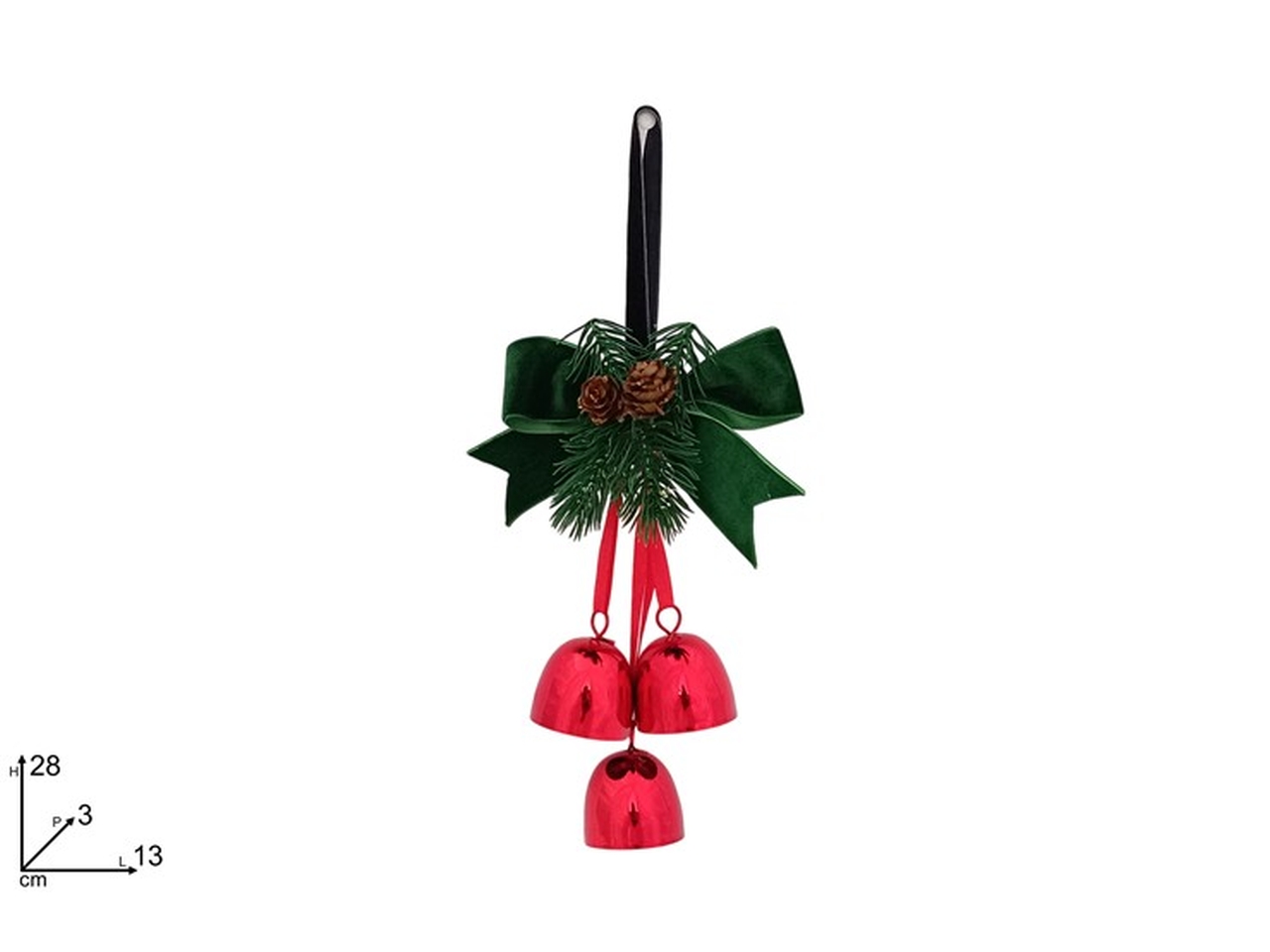 APPENDINO 28CM C/CAMPANE E FIOCCO VERDEXNA24051501