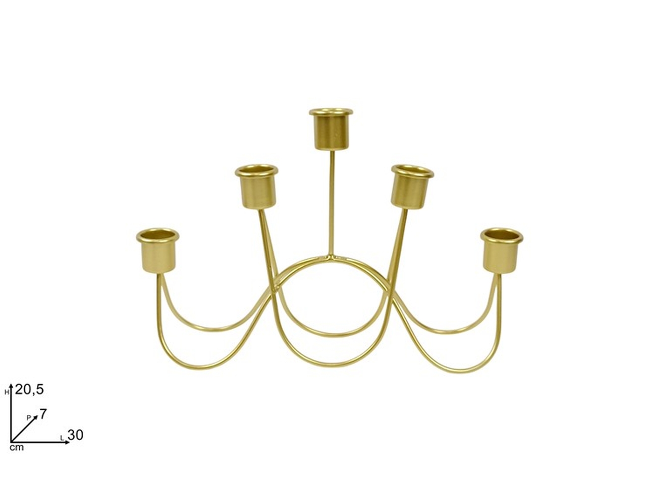 PORTACANDELE METALLO 5P. 30X20,5CM ORO XNA24053281