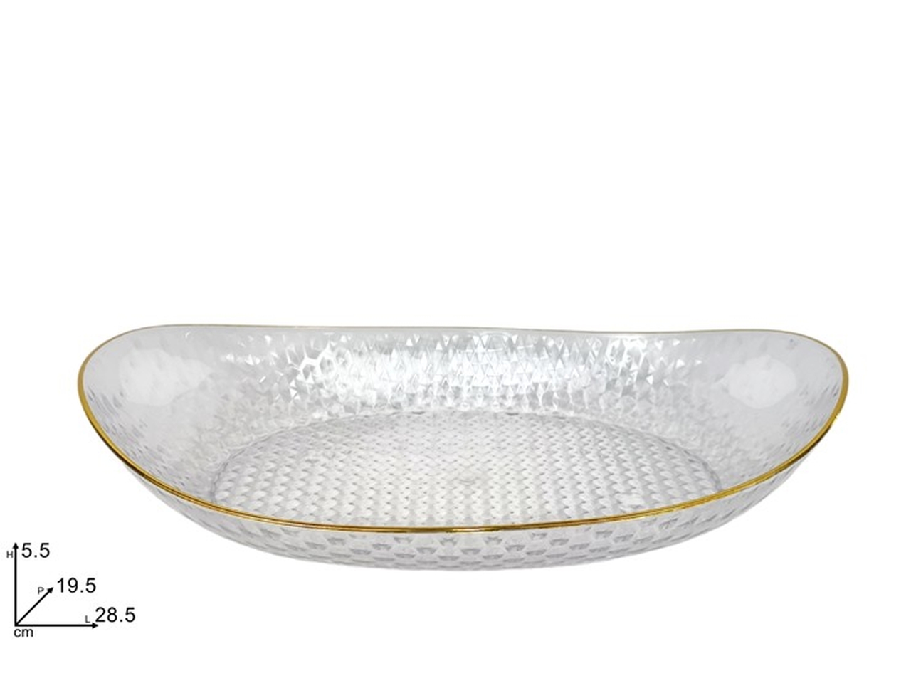 CIOTOLA OVALE C/BORDO ORO 28,5X19,5CM XNA24072121