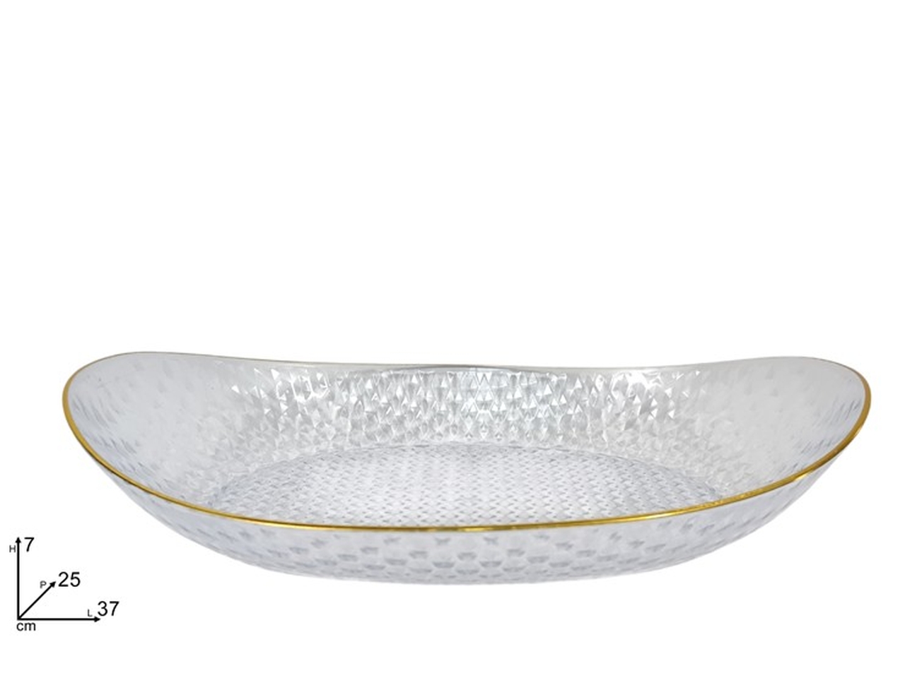 CIOTOLA OVALE C/BORDO ORO 37X25CM XNA24072141