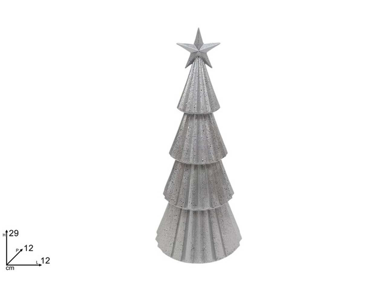 ALBERO 29CM GLITTERATO SILVER XNA25002901 ALBERO 29CM GLITTERATO SILVER XNA25002901