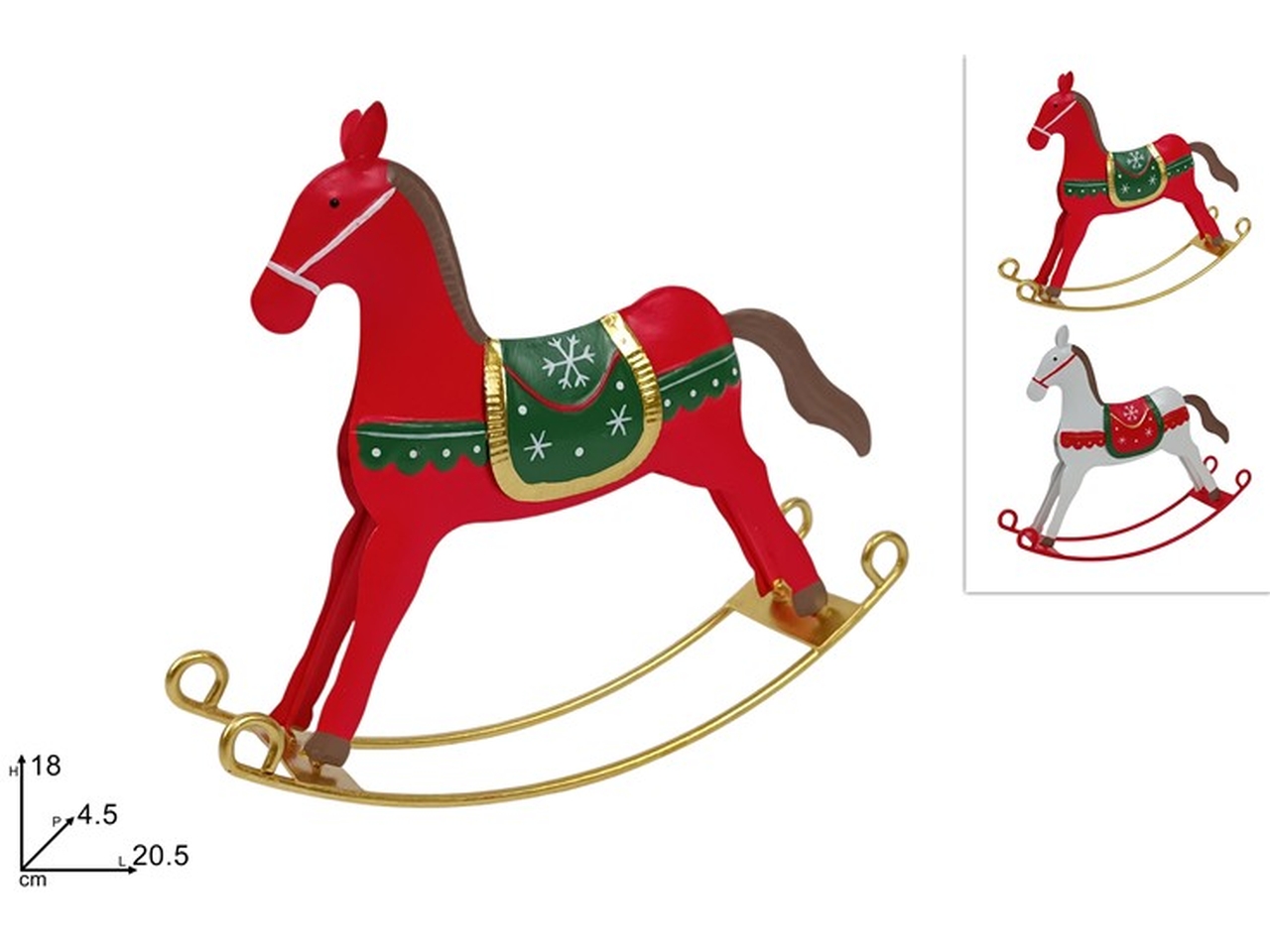 CAVALLO A DONDOLO LATTA 20,5CM 2COL. XNA24043151