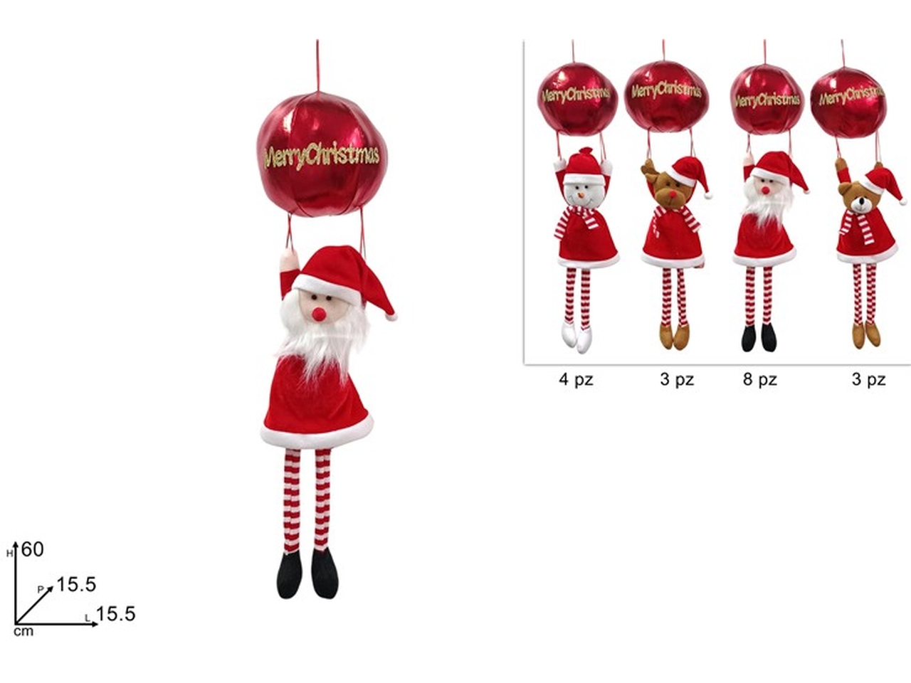 APPENDINO 60CM C/PALLONCINO ROSSO ASS. XNA24022031 APPENDINO 60CM C/PALLONCINO ROSSO ASS. XNA24022031
