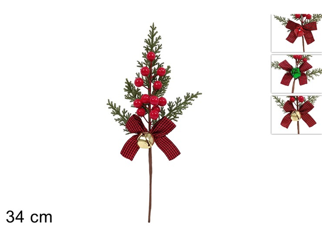 RAMO BACCHE C/FIOCCO SCOZZESE 34CM ASS XNA24049091
