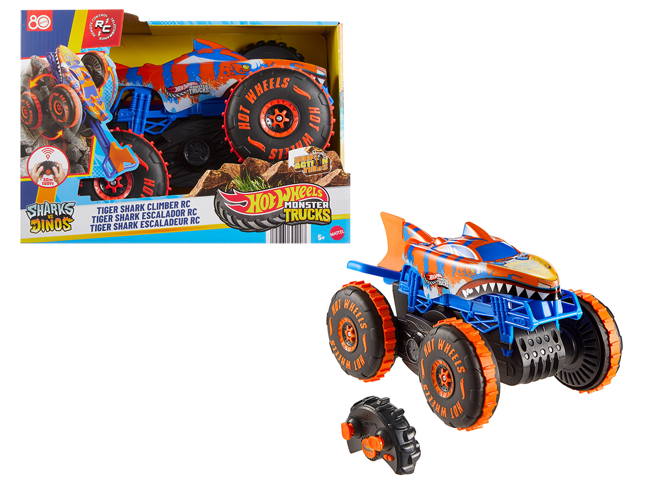 HOT WHEELS MT RC 1:15 TGR SHRK MC JFR39-0