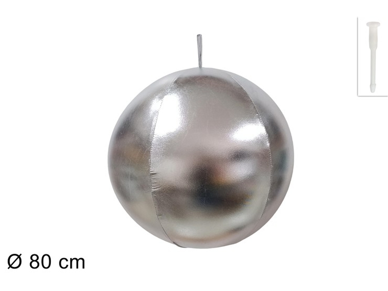 PALLA GONFIABILE 80CM SILVER XNA24028481
