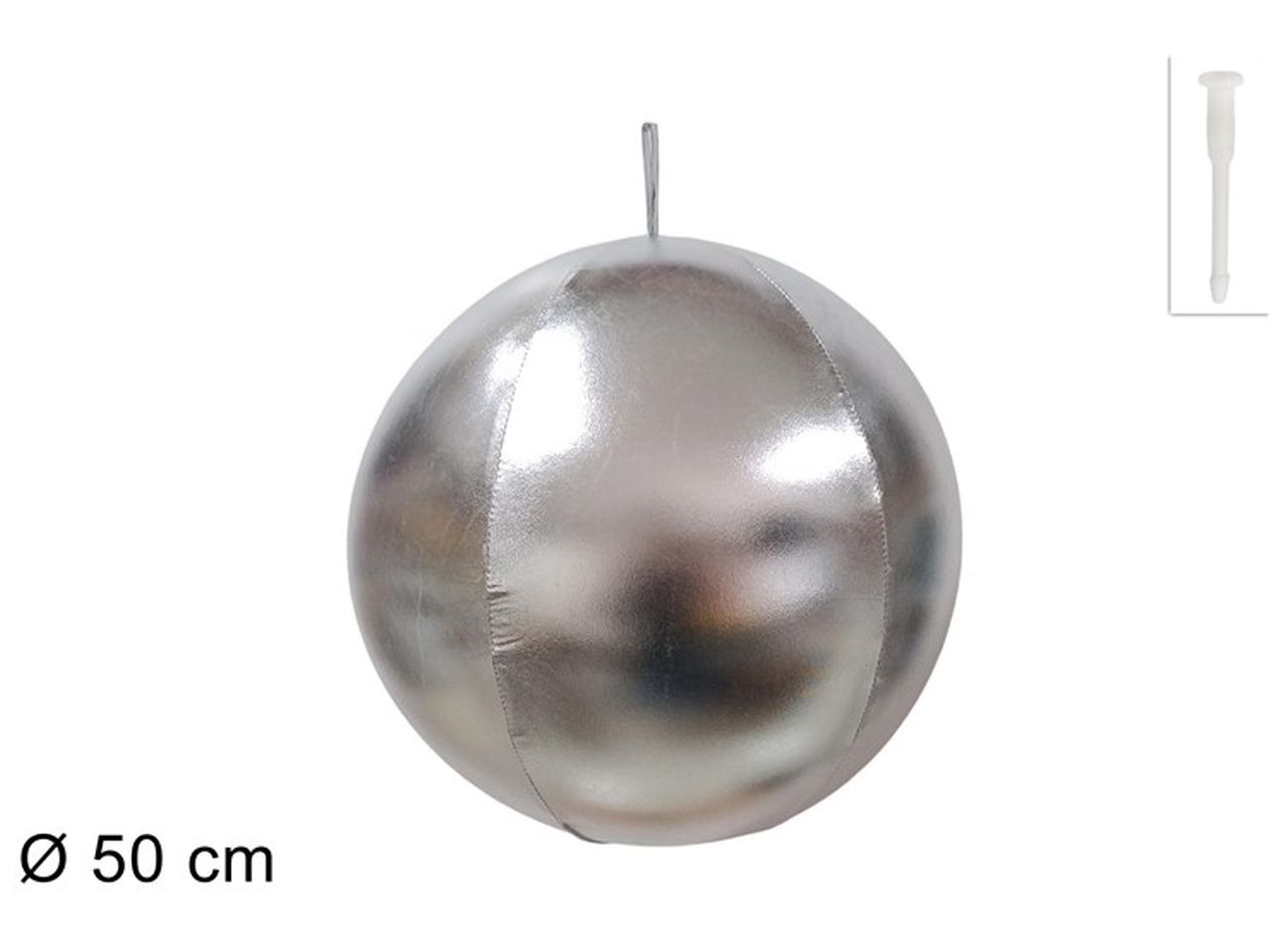 PALLA GONFIABILE 50CM SILVER XNA24017501