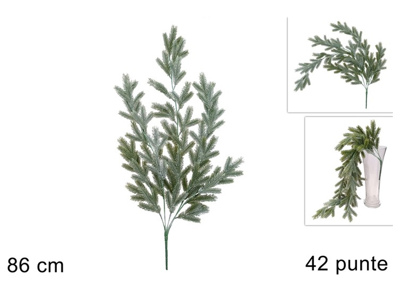 RAMO PINO 86CM VERDE INNEVATO 42PUNTE XNA24014951