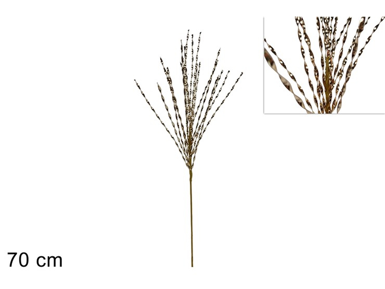 RAMO PENDENTE FILI LAMINATI 70CM ORO XNA24040201