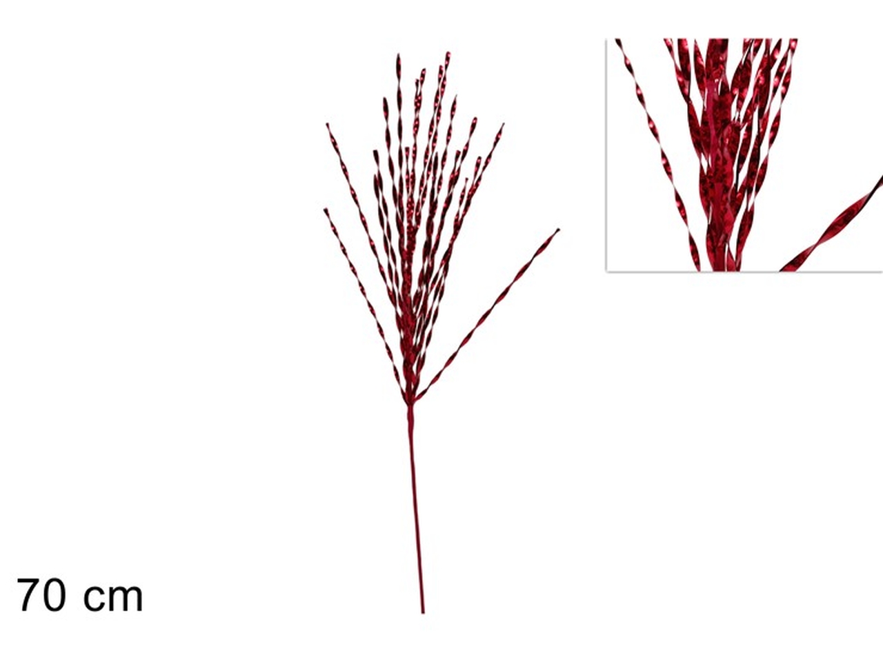 RAMO PENDENTE FILI LAMINATI 70CM ROSSO XNA24040171