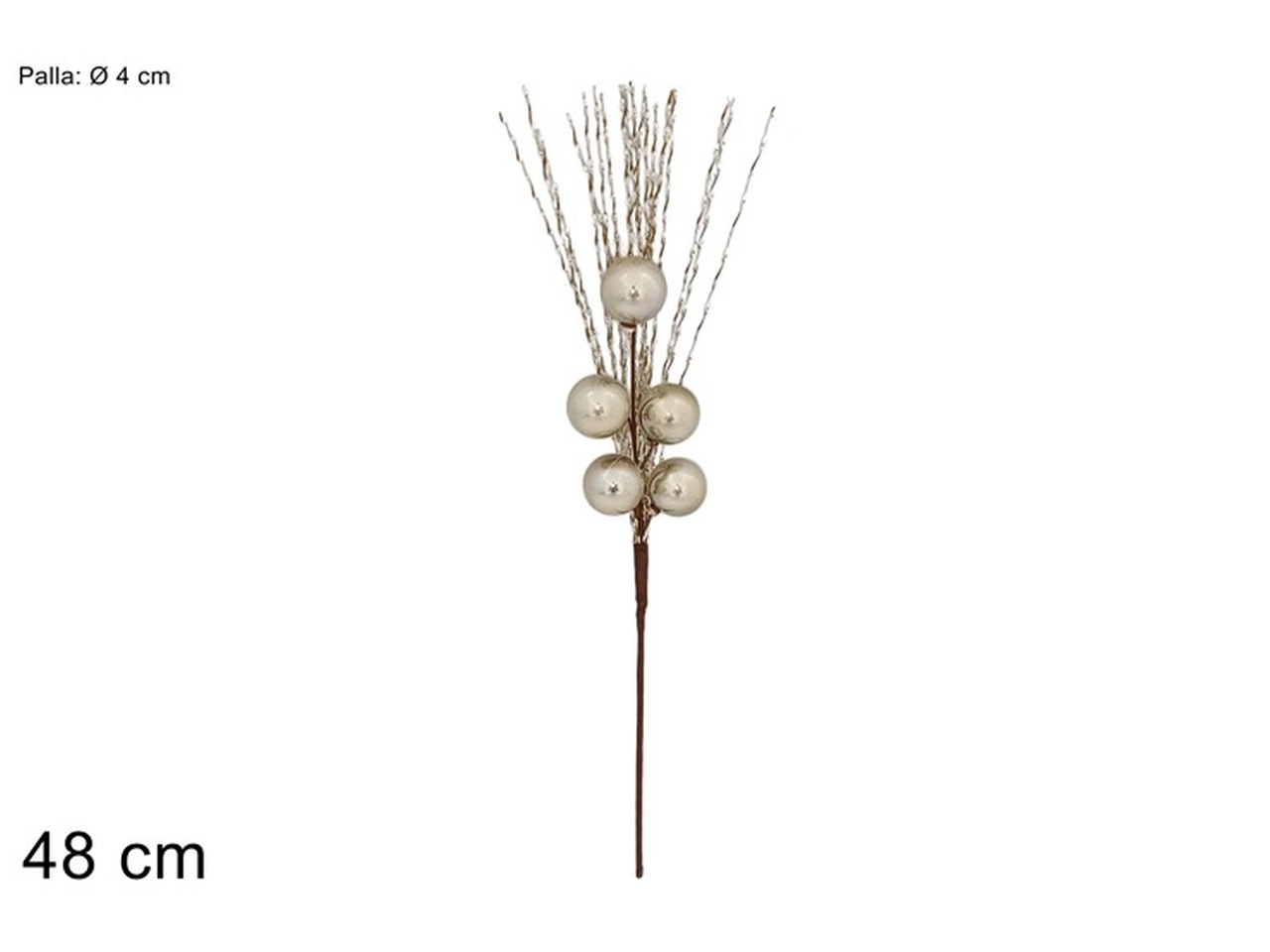 RAMO C/FILI LAMINATI E PALLE48CM CHAMP.XNA24034061