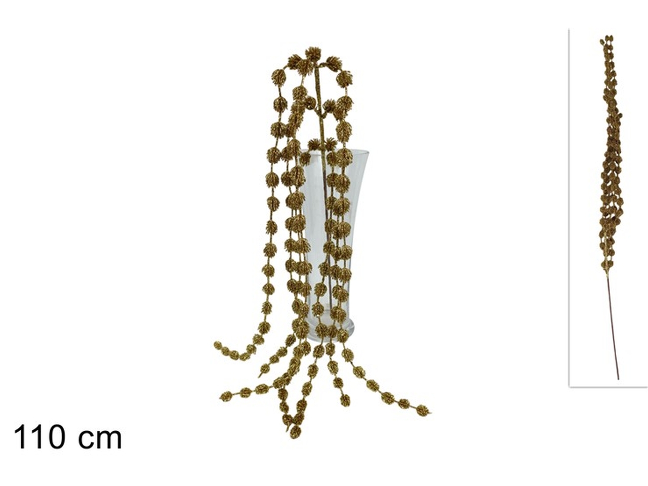 RAMO PENDENTE GLITTERATO 110CM ORO XNA24032221