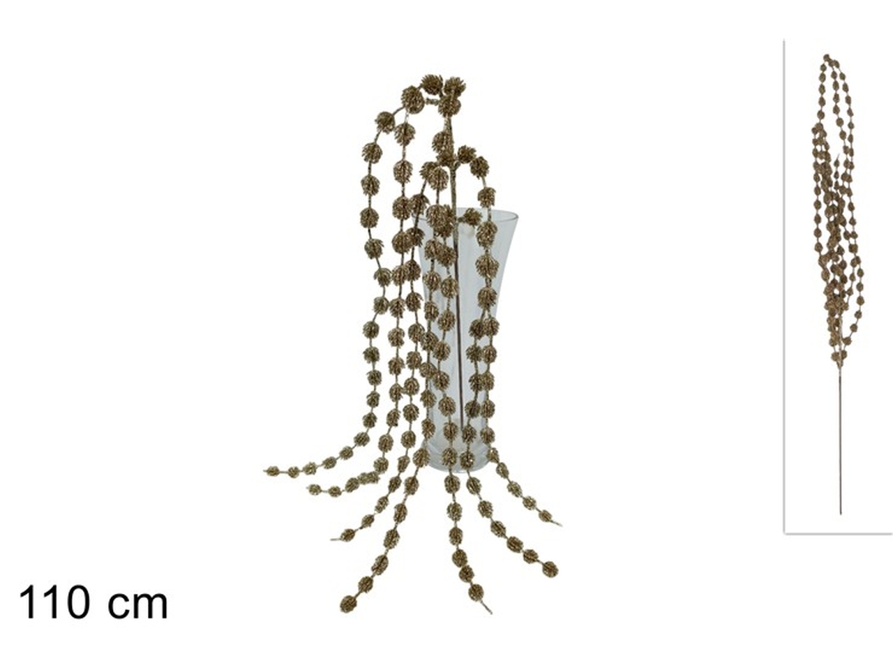 RAMO PENDENTE GLITTERATO 110CM CHAMPAG.XNA24032271