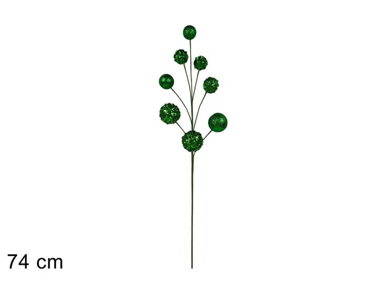 RAMO C/PALLE GLITTERATE 74CM VERDE XNA24056141