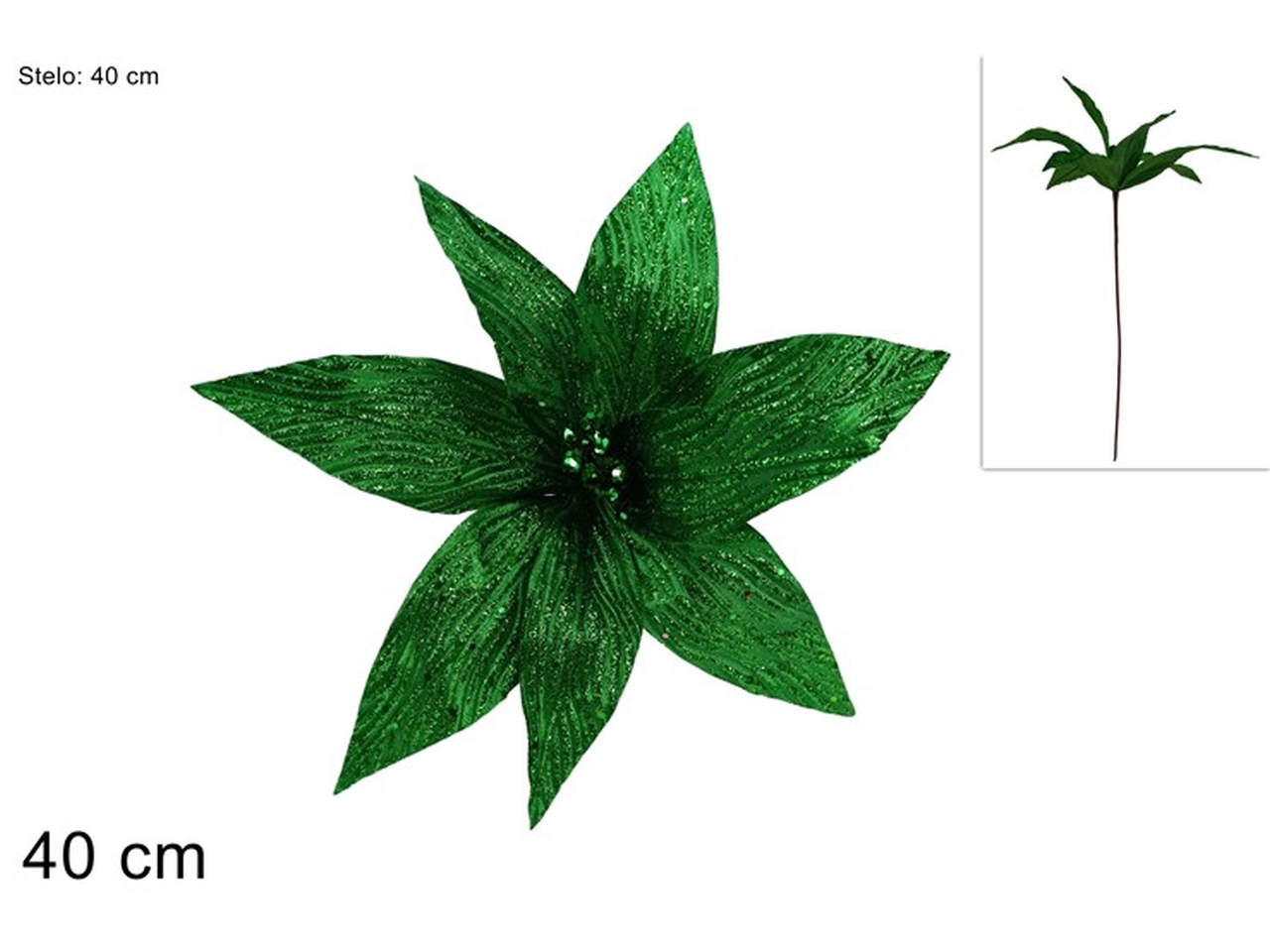 RAMO FIORE GLITTERATO 40CM VERDE XNA24032881 RAMO FIORE GLITTERATO 40CM VERDE XNA24032881