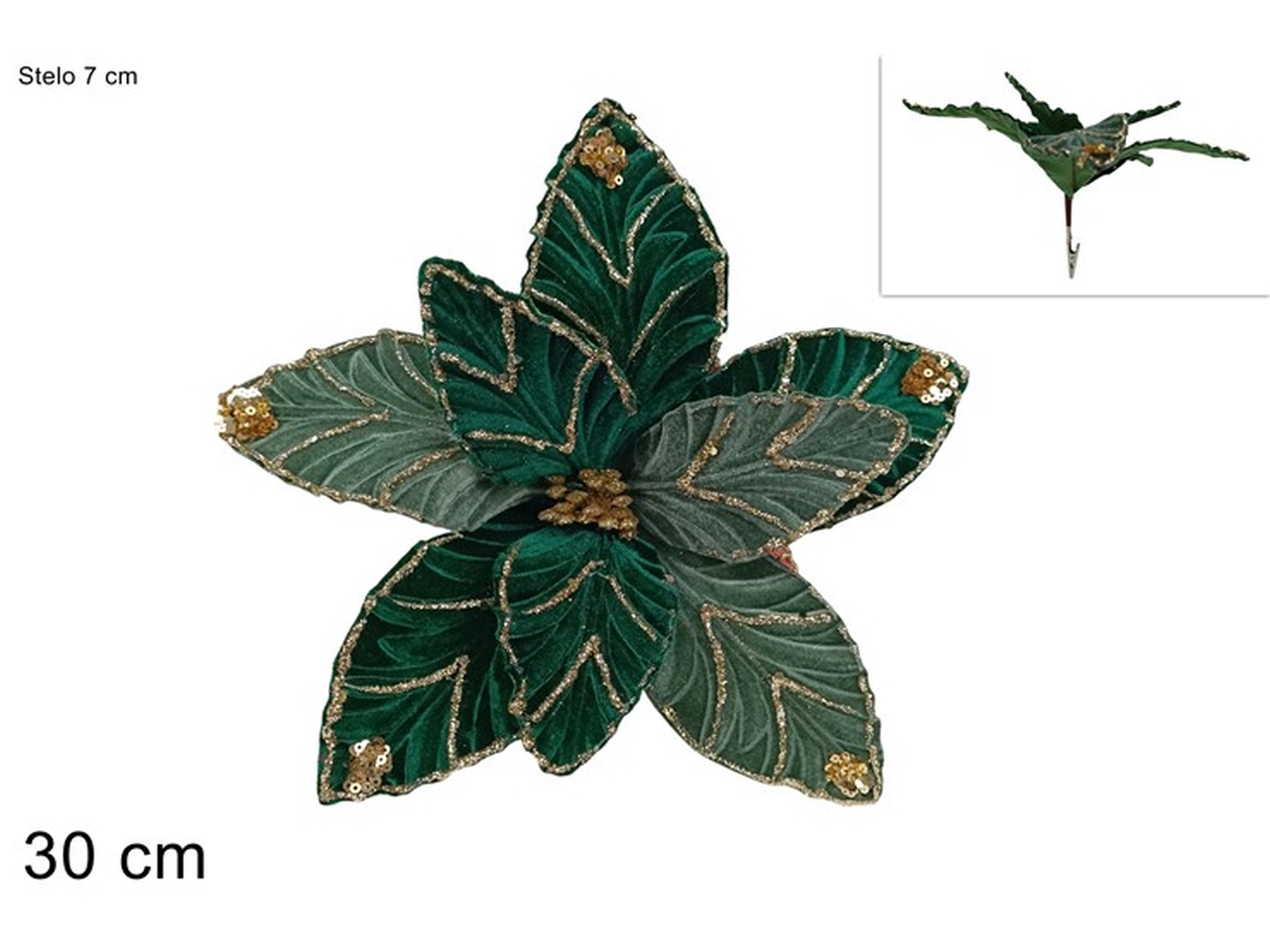 PICK FIORE VELLUTO 30CM C/PINZA VERDE XNA24044661 PICK FIORE VELLUTO 30CM C/PINZA VERDE XNA24044661