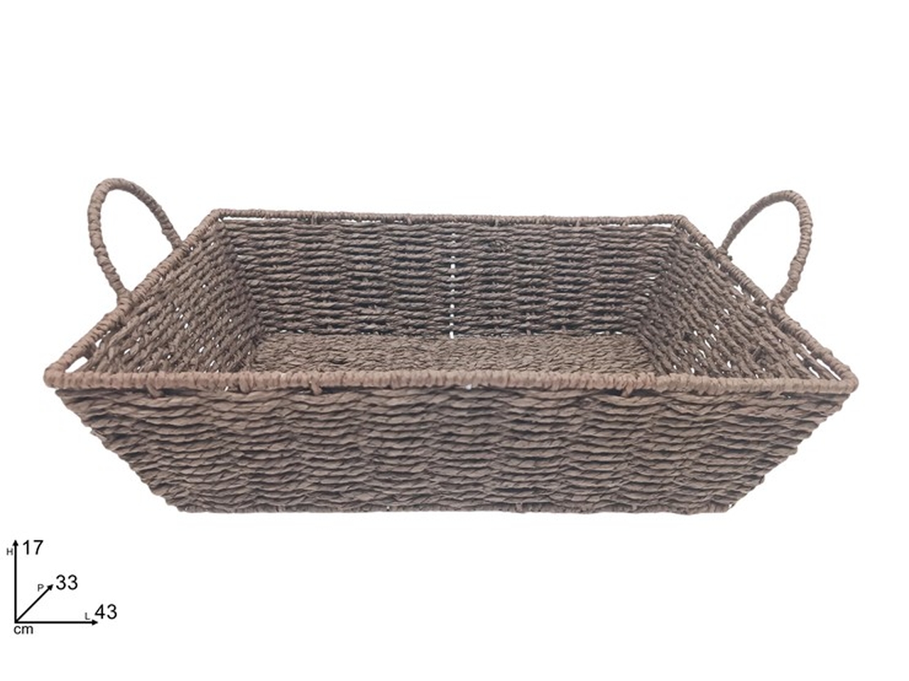 CESTA RETTANGOLARE43X33XH.17CM MARRONE XNA24021731