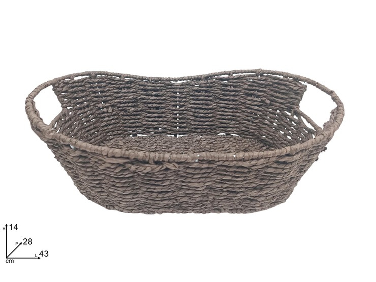 CESTA OVALE 43X28XH.14CM MARRONE XNA24021651