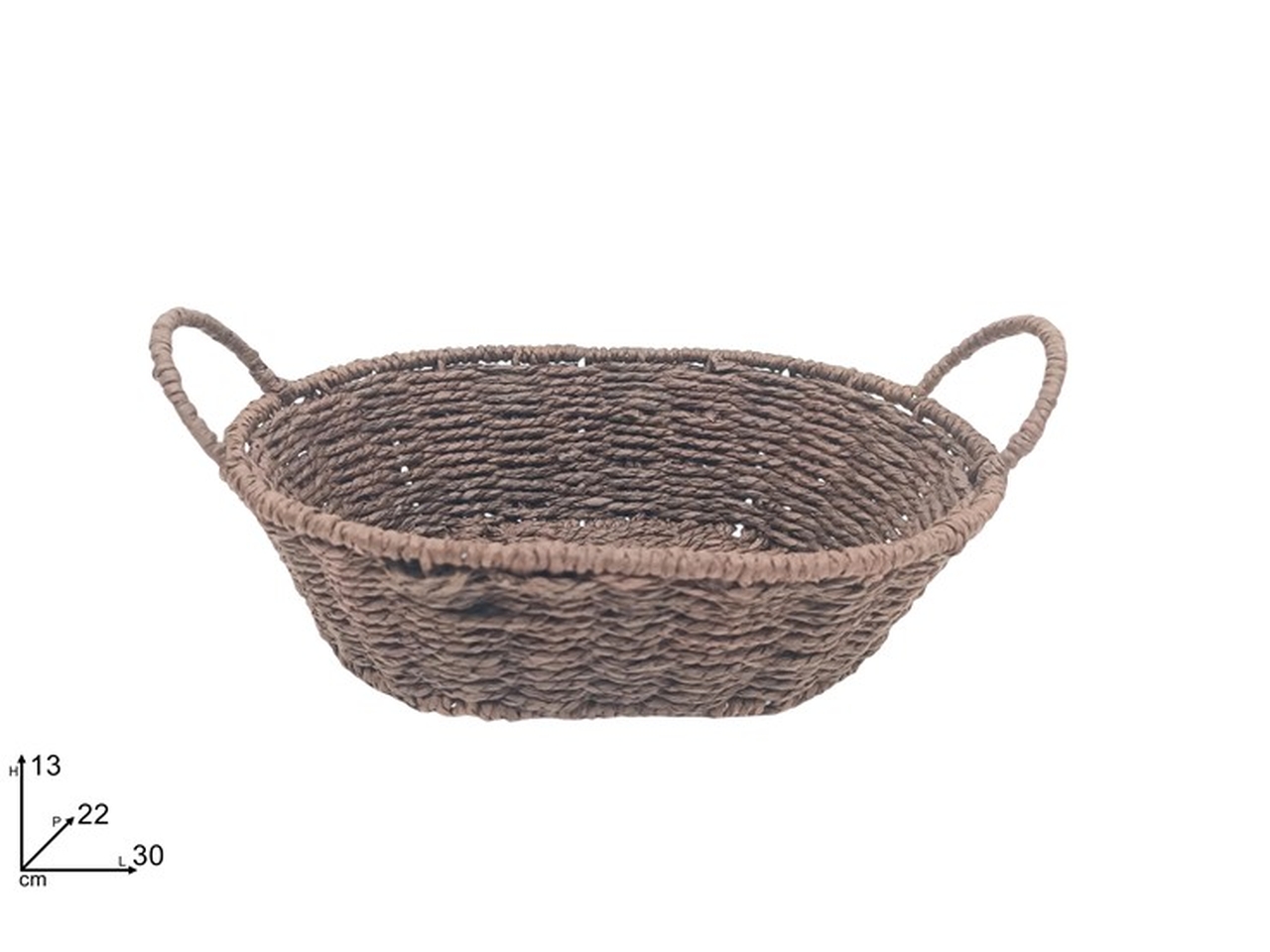 CESTA OVALE 30X22XH.13CM MARRONE XNA24021771