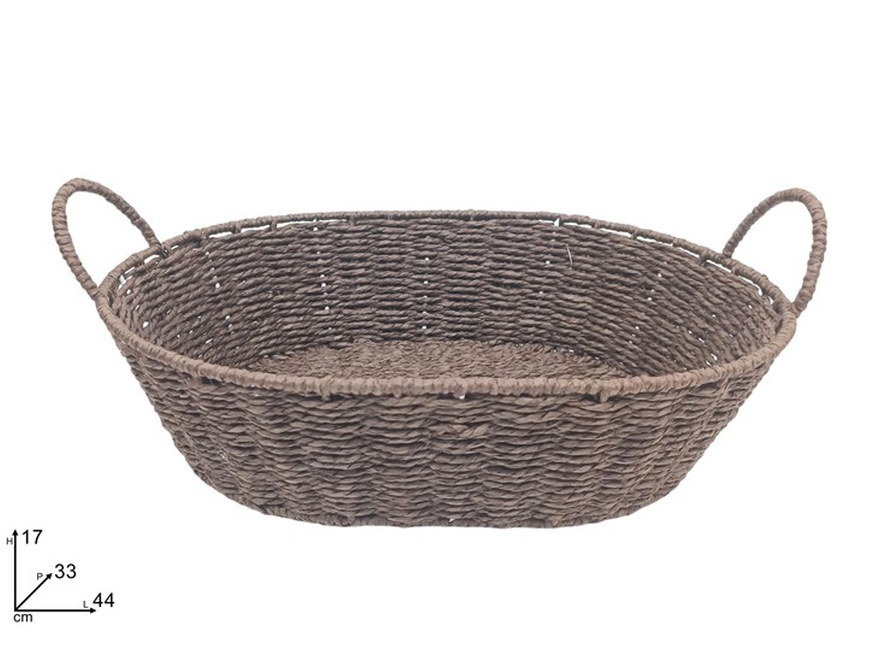 CESTA OVALE 44X33XH.17CM MARRONE XNA24021811