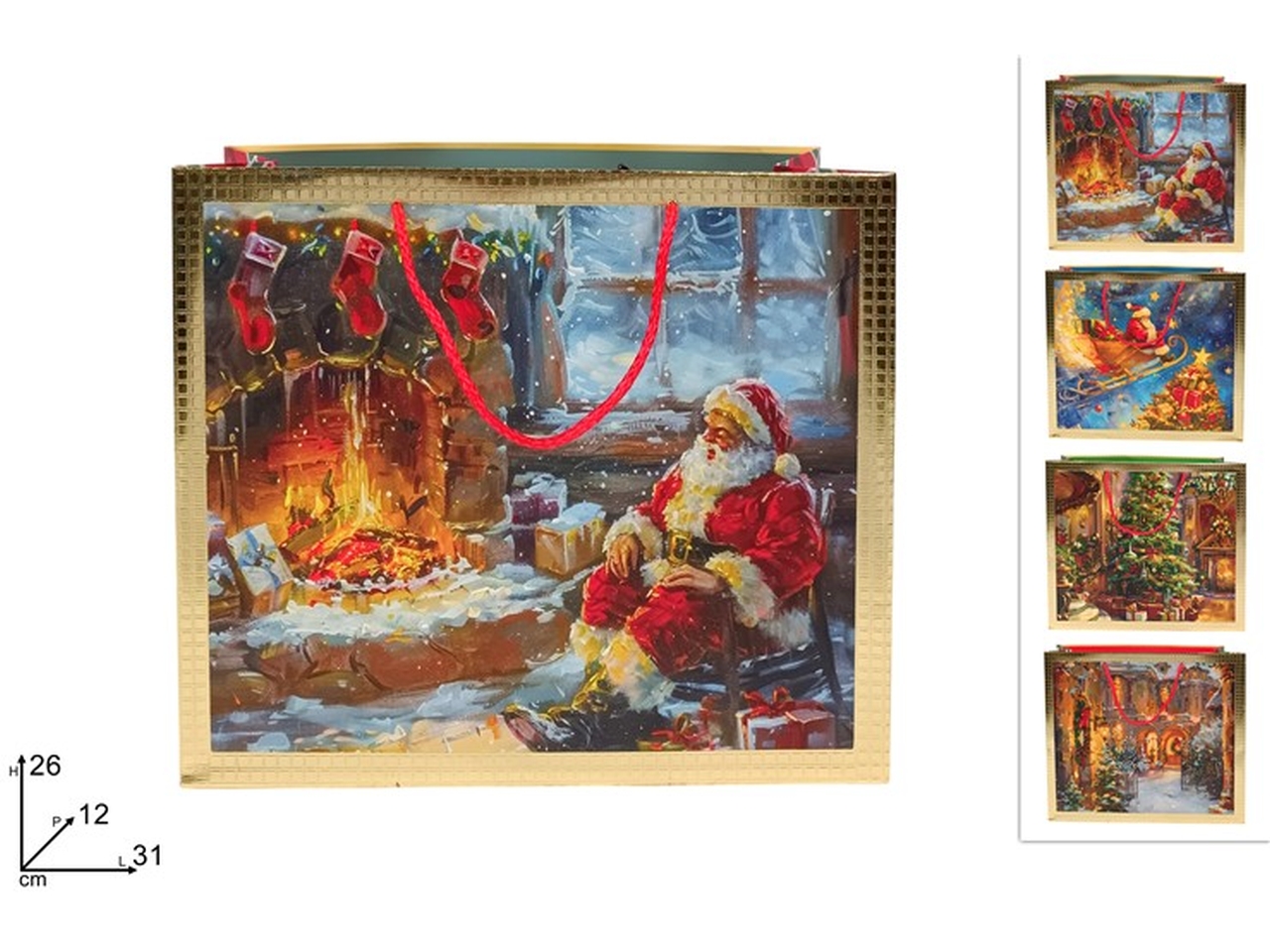 SHOPPER ORIZZONT. NATALIZIA31X26X12CM XNA24064271