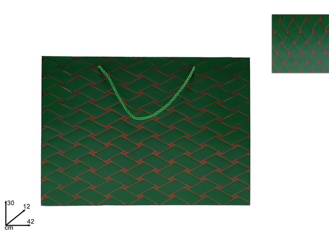 SHOPPER 42X30X12CM VERDE ROSSO XNA23056091