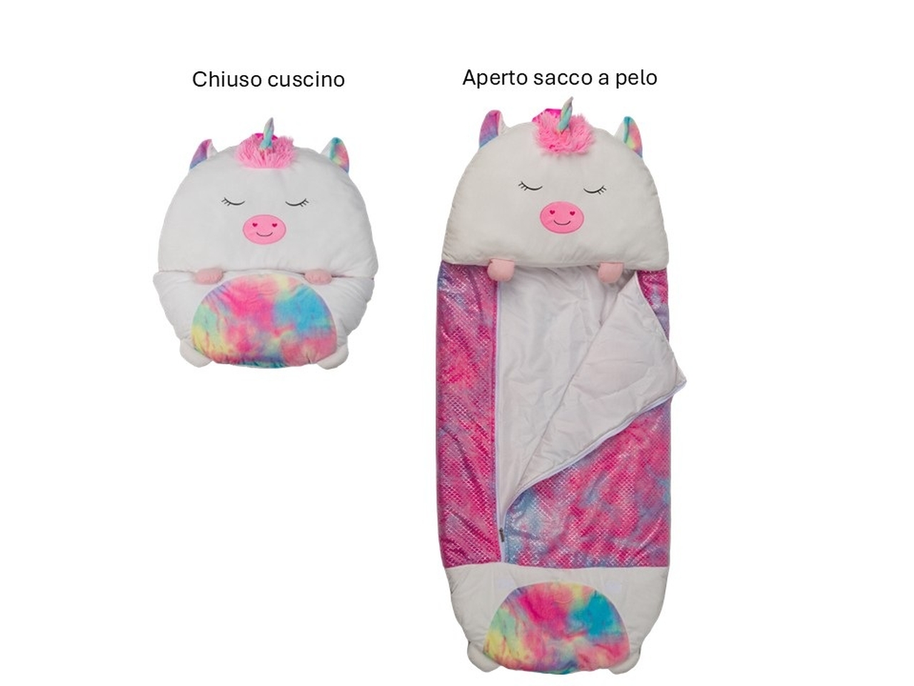 SACCO A PELO UNICORNO 130X60CM 26447
