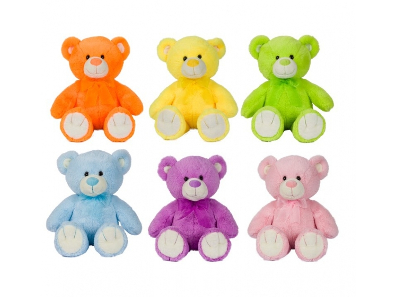 PELUCHE ORSO 50CM CON FIOCCO IN 6 COLORI ASS.26491