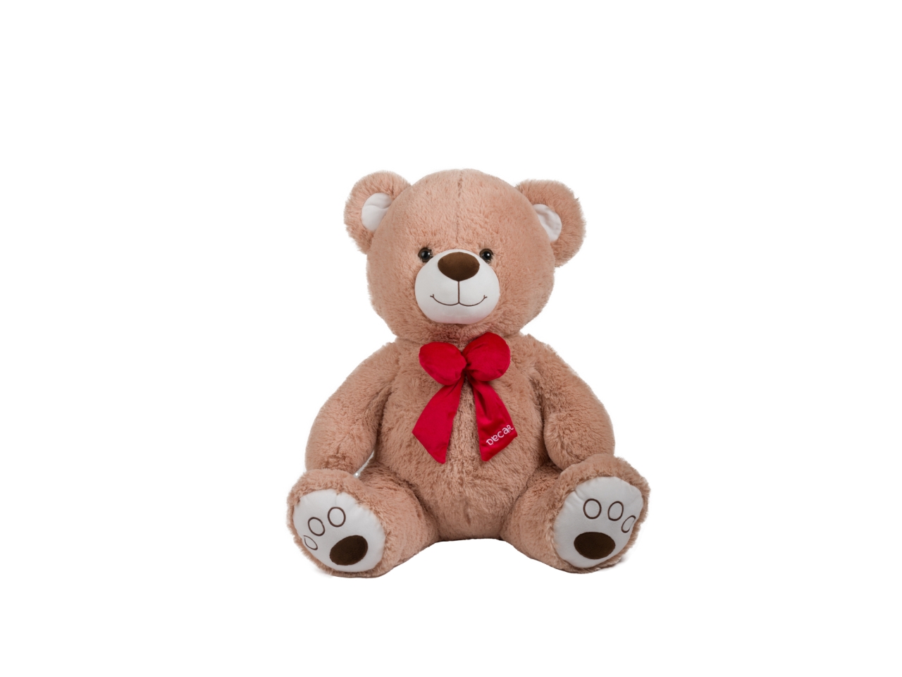 PELUCHE ORSO SEDUTO BEIGE H55CM CON FIOCCO 29228
