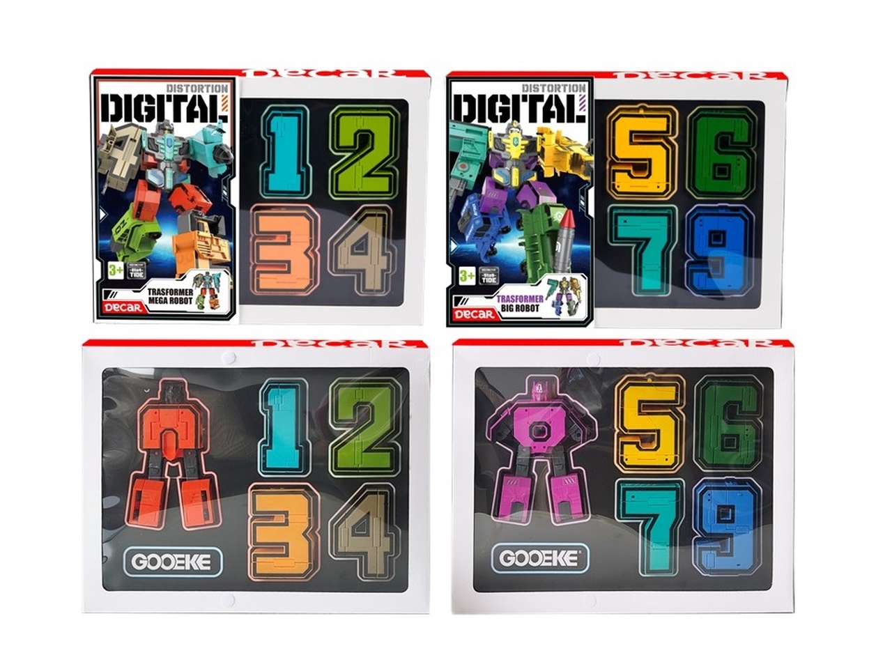 ROBOT TRASFORMABILI IN NUMERI 40x30X6CM ASS. 36347