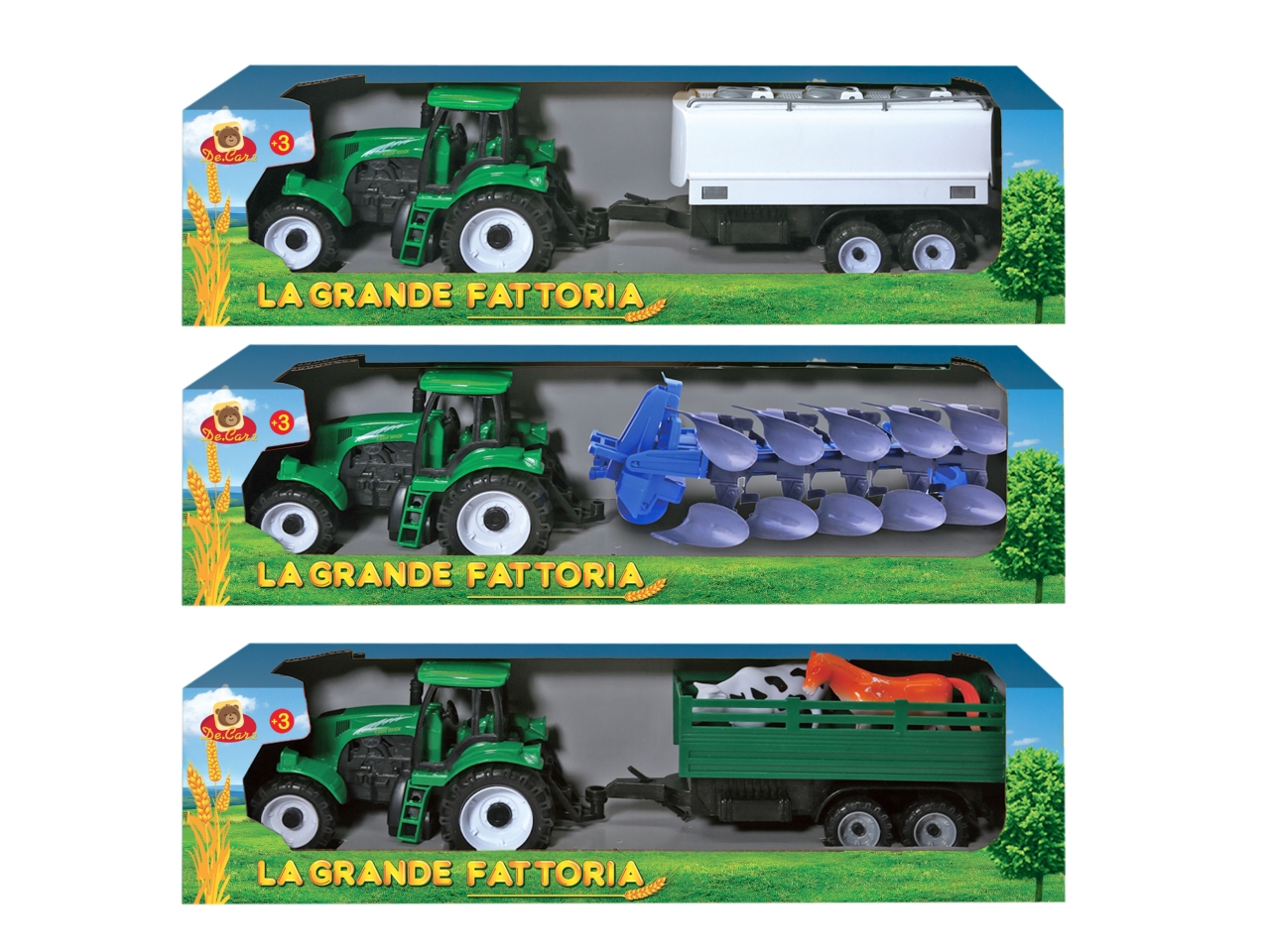 TRATTORI CON RIMORCHIO H.13x48CM ASS. 37283 TRATTORI CON RIMORCHIO H.13x48CM ASS. 37283