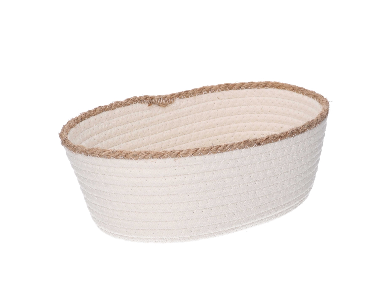 CESTINO OVALE TESS.27X19XH.10,5CM BIANCO2322850000