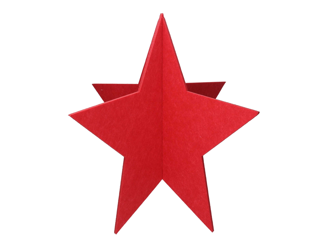 DECORAZIONE STELLA 58CM FELTRO ROSSO 7617420000