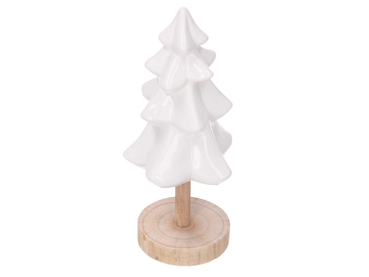 ALBERO 23,8CM CERAM.C/BASE LEGNO BIANCO 7618840000