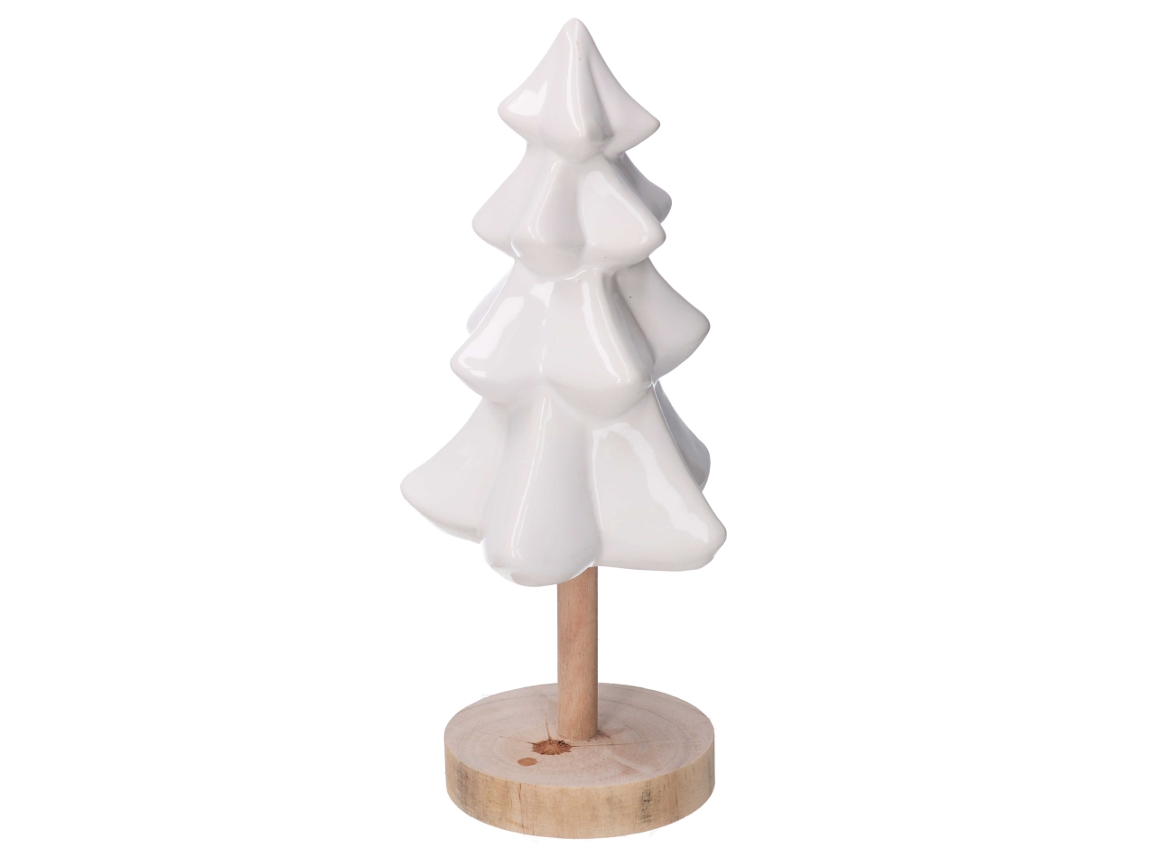 ALBERO 29CM CERAM.C/BASE LEGNO BIANCO 7618850000