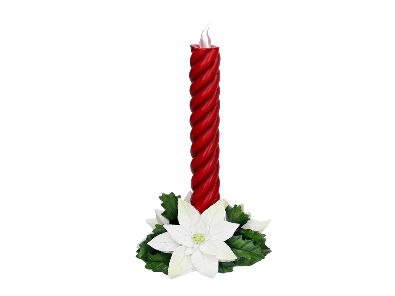 CANDELA RESINA ROSSO C/LED 27,6CM 7626670000