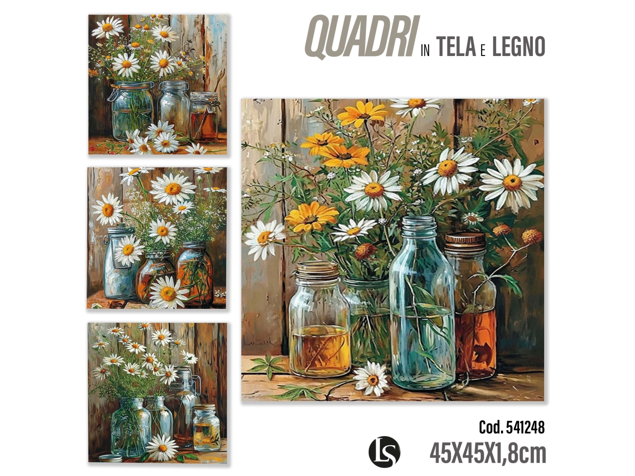 QUADRO 45X45X1,8CM ASSORTITO LS072A QUADRO 45X45X1,8CM ASSORTITO LS072A